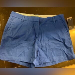 Crown & Ivy Women's Blue Flat Front Shorts